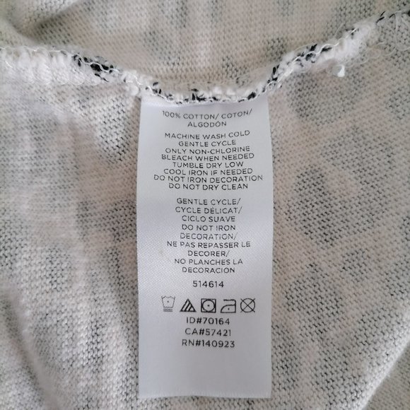 LOFT Womens Cream Black Leopard Animal Print Sweatshirt Like Tshirt Size XL - Picture 6 of 6